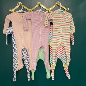 Primary Organic Zip Footie bundle of 6, sized 9-12 months